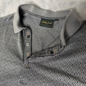 Bobby Jones Collection Vintage Preppy Golf Herringbone Chevron Italian Polo